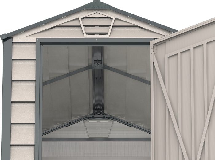 Duramax Evermore - 4ft x 6ft Plastic Garden Shed in Grey