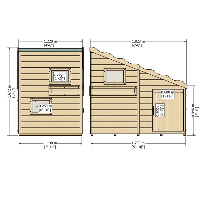 Shire 6ft x 4ft Command Post Playhouse