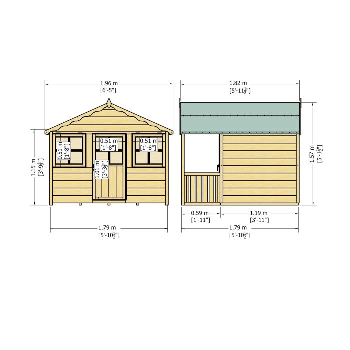 Shire 6ft x 4ft Stork Playhouse